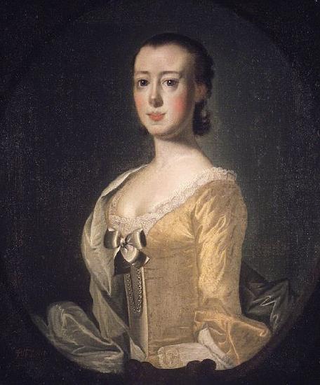 Jeremiah Theus Portrait of Elizabeth Rothmahler oil painting image